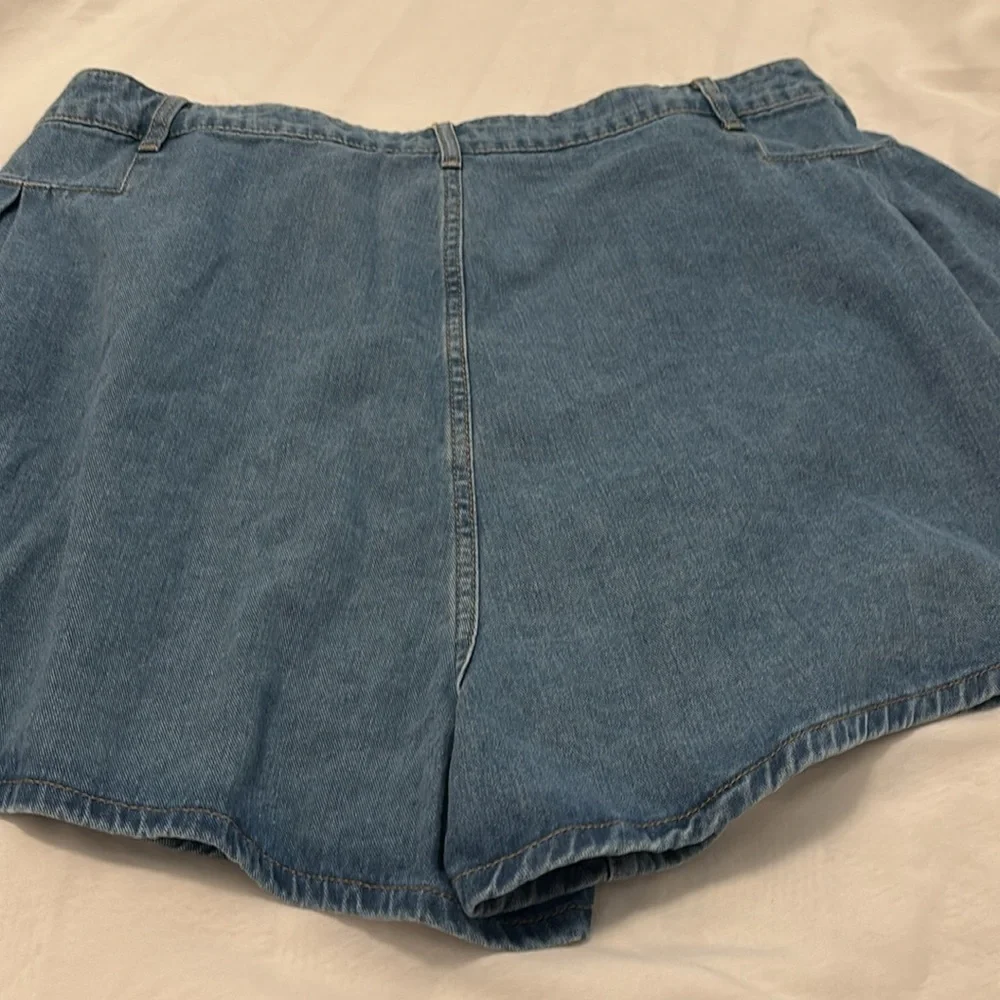Cider jorts Jean shorts denim SZ 2X plus size baggy oversized light wash NWT